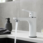 Valvex DALI basin mixer installed on washbasin — luxury bathroom fitting, Sardar & Co Rawalpindi
