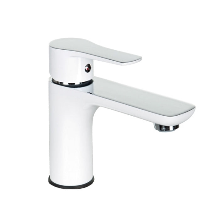 Valvex DALI basin mixer in White/Chrome with pop-up drain, Sardar & Co Pakistan