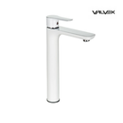Valvex DALI high basin mixer in White/Chrome — tall single-lever tap for vessel basins, Sardar & Co Pakistan