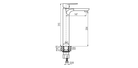 Technical dimensions for Valvex DECOR high standing basin tap, Sardar & Co Pakistan