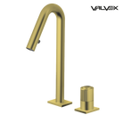 Valvex ENKO 2-hole basin mixer in Brushed Gold — widespread washbasin tap, Sardar & Co Pakistan