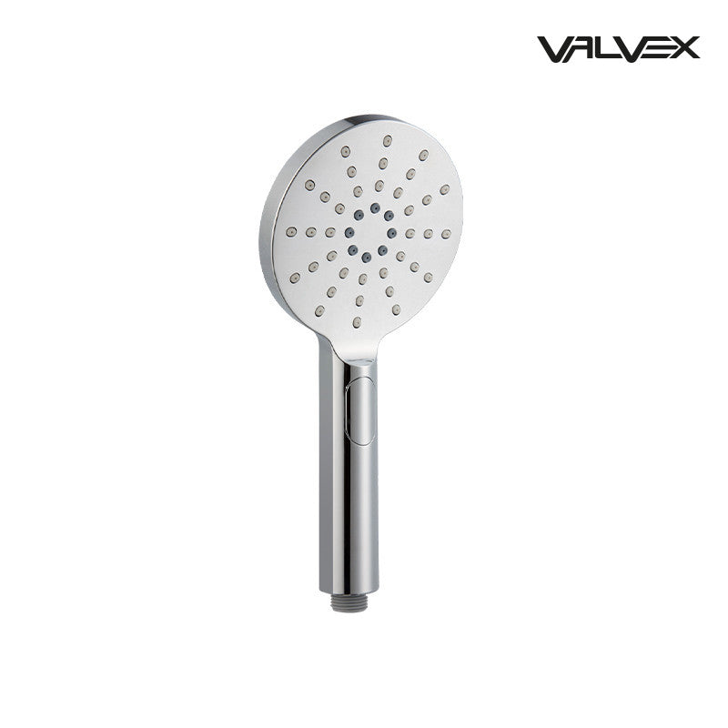 Valvex Round 3-function handheld shower head in Chrome, Sardar & Co Pakistan