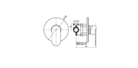 Technical dimensions for Valvex Tube single outlet shower mixer, Sardar & Co Pakistan